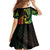 AAPI Heritage Month Family Matching Off The Shoulder Long Sleeve Dress and Hawaiian Shirt Kanaka Maoli Polynesian Tribal Wave