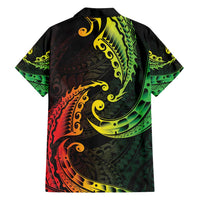 AAPI Heritage Month Family Matching Puletasi and Hawaiian Shirt Kanaka Maoli Polynesian Tribal Wave LT05 - Polynesian Pride