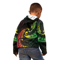 AAPI Heritage Month Kid Hoodie Kanaka Maoli Polynesian Tribal Wave