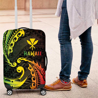 AAPI Heritage Month Luggage Cover Kanaka Maoli Polynesian Tribal Wave LT05 Reggae - Polynesian Pride