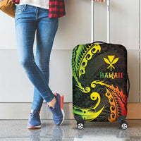 AAPI Heritage Month Luggage Cover Kanaka Maoli Polynesian Tribal Wave LT05 - Polynesian Pride