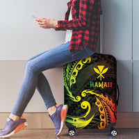 AAPI Heritage Month Luggage Cover Kanaka Maoli Polynesian Tribal Wave LT05 - Polynesian Pride