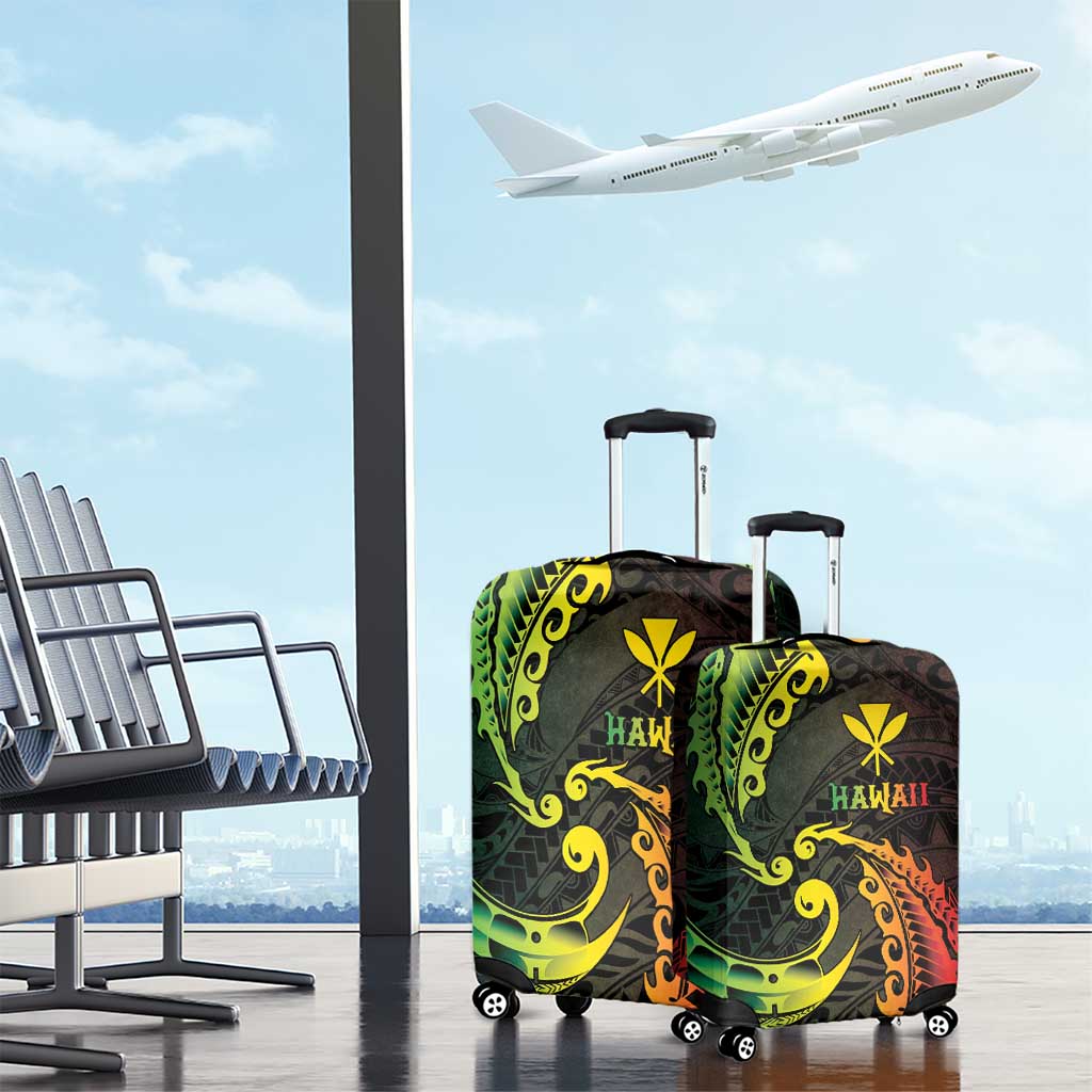 AAPI Heritage Month Luggage Cover Kanaka Maoli Polynesian Tribal Wave LT05 - Polynesian Pride