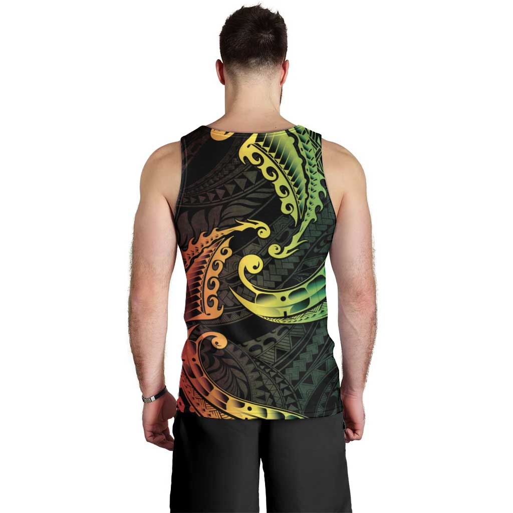AAPI Heritage Month Men Tank Top Kanaka Maoli Polynesian Tribal Wave