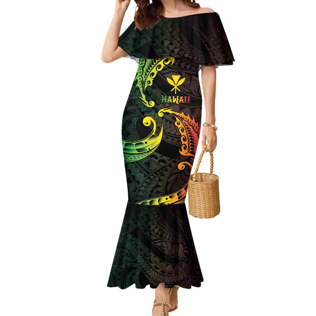 AAPI Heritage Month Mermaid Dress Kanaka Maoli Polynesian Tribal Wave