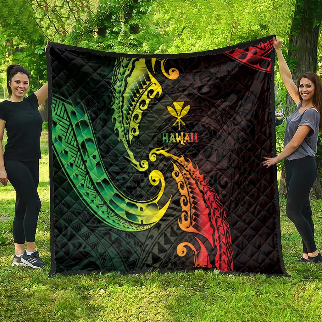 AAPI Heritage Month Quilt Kanaka Maoli Polynesian Tribal Wave LT05 - Polynesian Pride