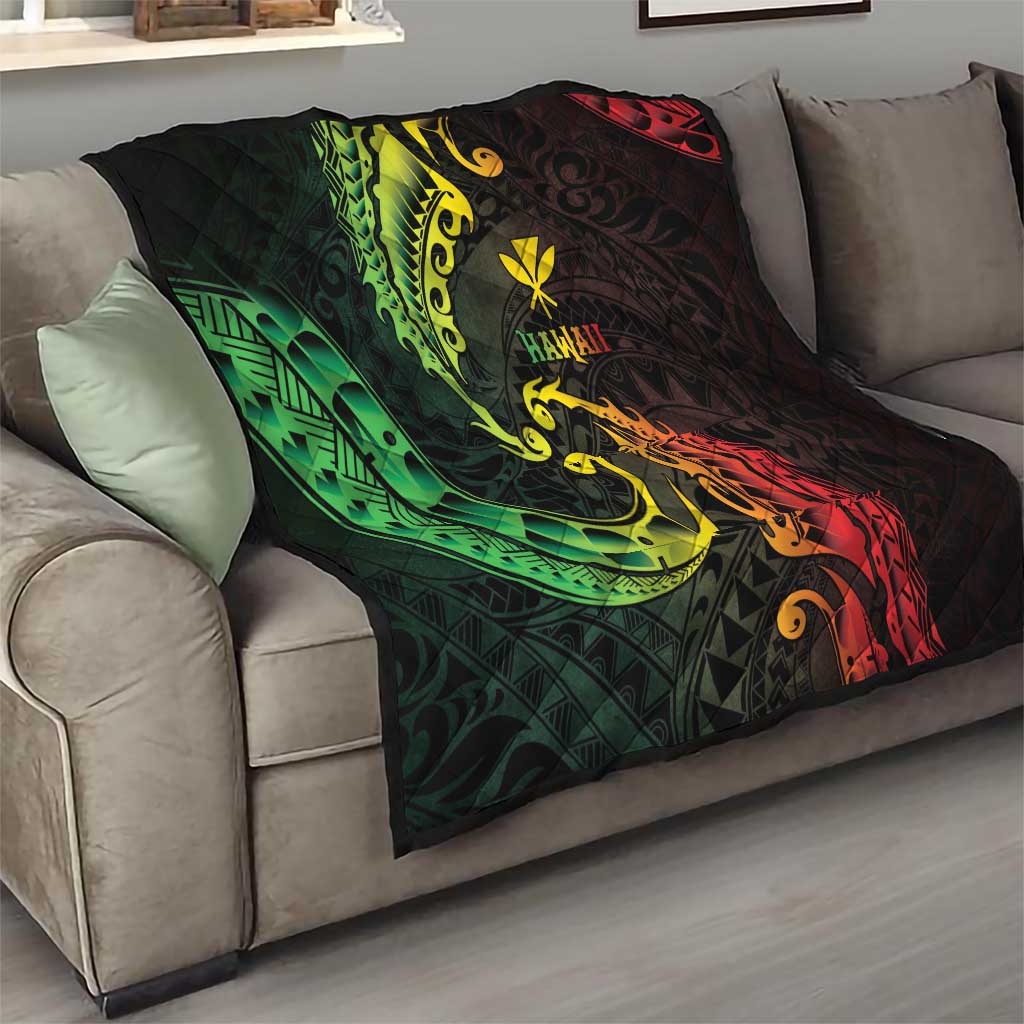 AAPI Heritage Month Quilt Kanaka Maoli Polynesian Tribal Wave LT05 - Polynesian Pride
