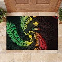 AAPI Heritage Month Rubber Doormat Kanaka Maoli Polynesian Tribal Wave LT05 Reggae - Polynesian Pride
