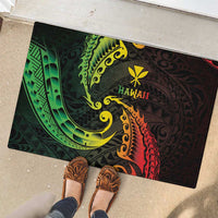 AAPI Heritage Month Rubber Doormat Kanaka Maoli Polynesian Tribal Wave LT05 - Polynesian Pride