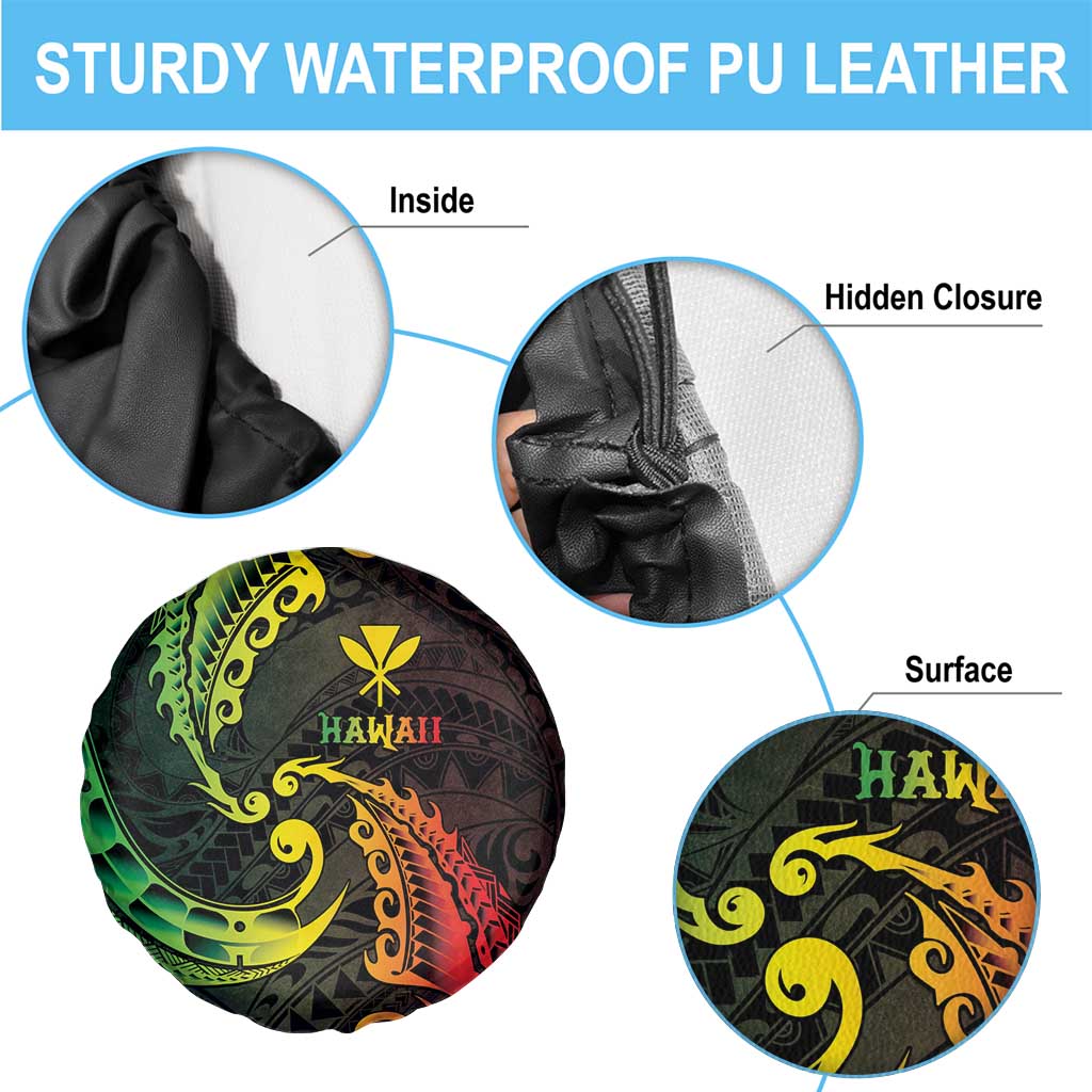 AAPI Heritage Month Spare Tire Cover Kanaka Maoli Polynesian Tribal Wave