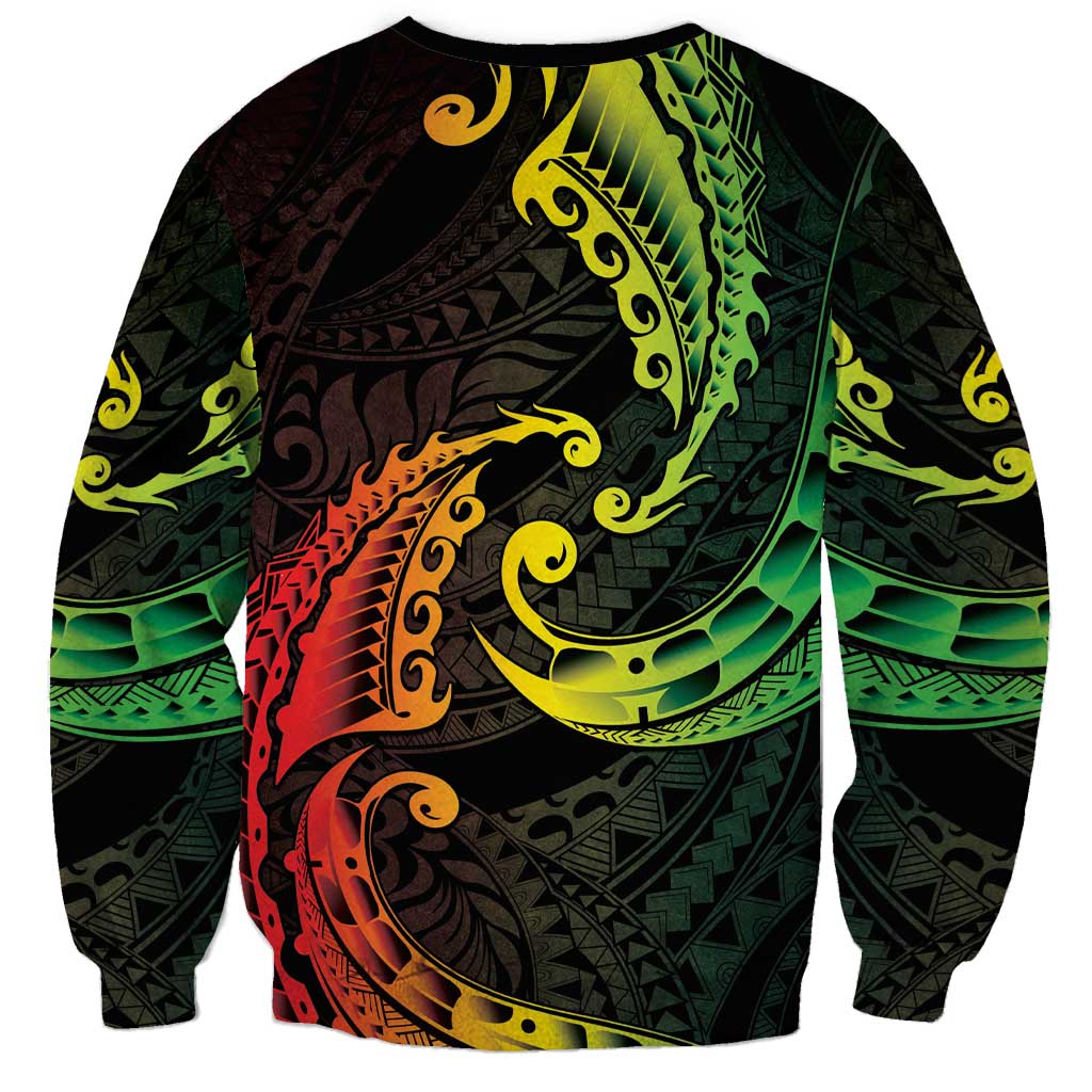 AAPI Heritage Month Sweatshirt Kanaka Maoli Polynesian Tribal Wave LT05 - Polynesian Pride