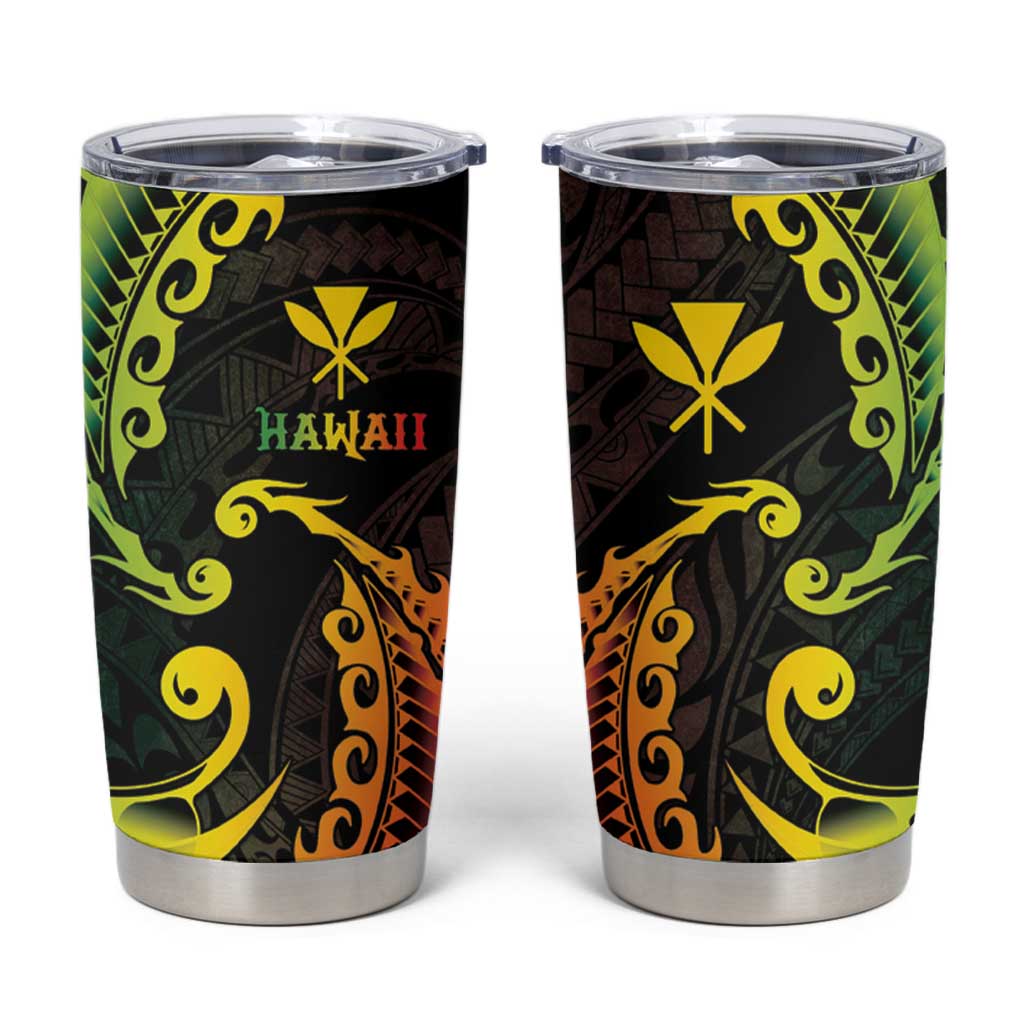 AAPI Heritage Month Tumbler Cup Kanaka Maoli Polynesian Tribal Wave LT05 Reggae - Polynesian Pride
