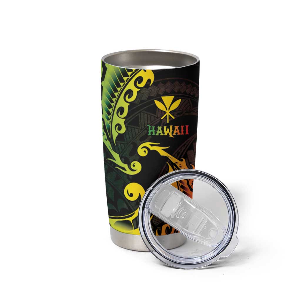 AAPI Heritage Month Tumbler Cup Kanaka Maoli Polynesian Tribal Wave LT05 - Polynesian Pride