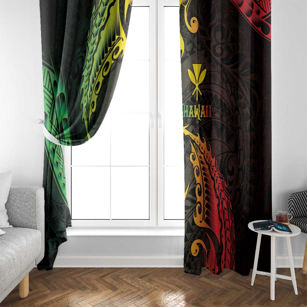 AAPI Heritage Month Window Curtain Kanaka Maoli Polynesian Tribal Wave