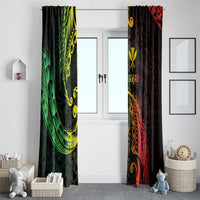 AAPI Heritage Month Window Curtain Kanaka Maoli Polynesian Tribal Wave