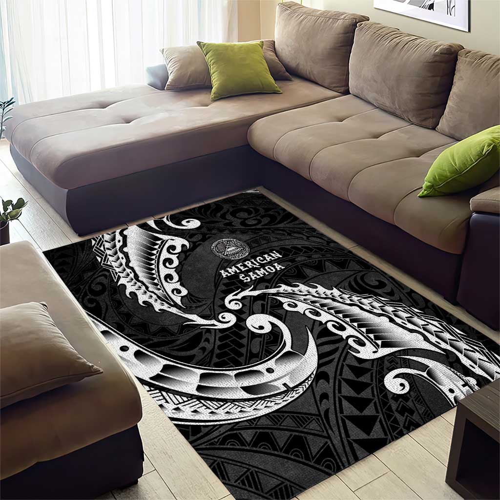 AAPI Heritage Month Area Rug American Samoa Polynesian Tribal Wave