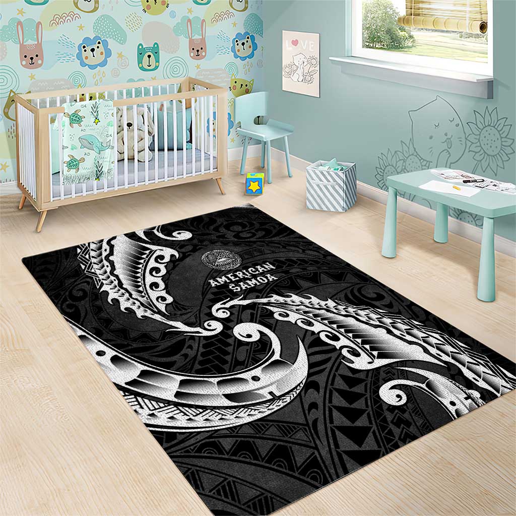 AAPI Heritage Month Area Rug American Samoa Polynesian Tribal Wave