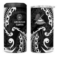 AAPI Heritage Month 4 in 1 Can Cooler Tumbler American Samoa Polynesian Tribal Wave LT05 One Size: 16 oz Black - Polynesian Pride