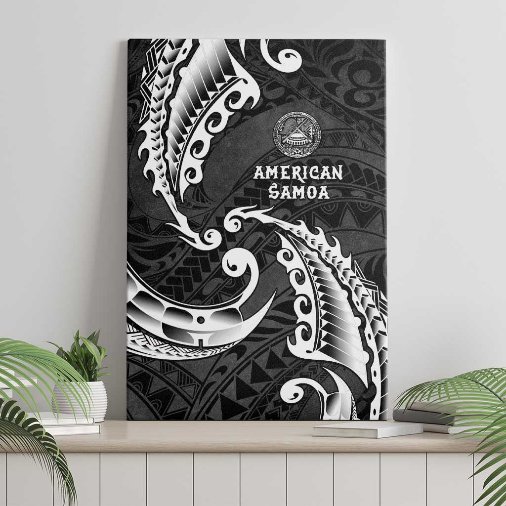 AAPI Heritage Month Canvas Wall Art American Samoa Polynesian Tribal Wave