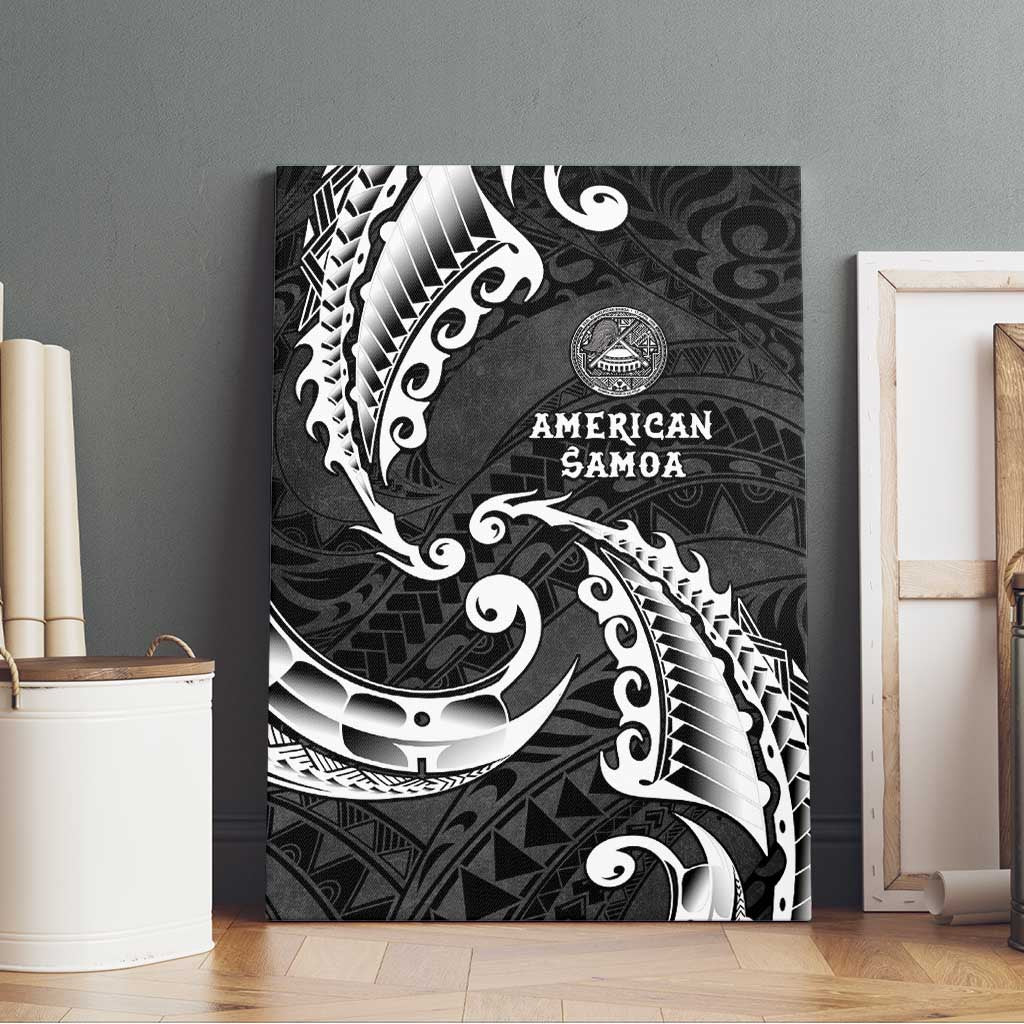 AAPI Heritage Month Canvas Wall Art American Samoa Polynesian Tribal Wave