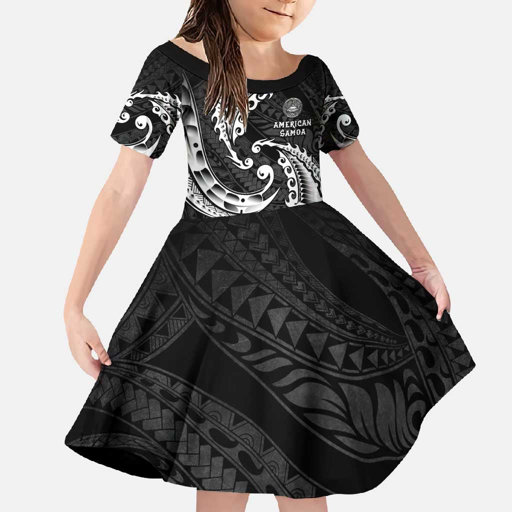 AAPI Heritage Month Family Matching Short Sleeve Bodycon Dress and Hawaiian Shirt American Samoa Polynesian Tribal Wave