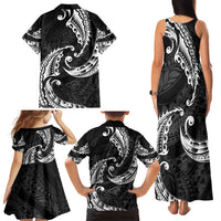 AAPI Heritage Month Family Matching Tank Maxi Dress and Hawaiian Shirt American Samoa Polynesian Tribal Wave