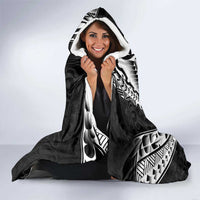 AAPI Heritage Month Hooded Blanket American Samoa Polynesian Tribal Wave
