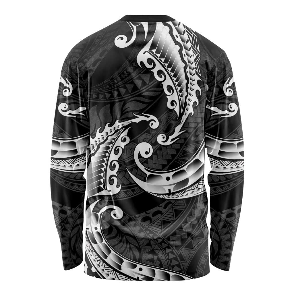 AAPI Heritage Month Long Sleeve Shirt American Samoa Polynesian Tribal Wave