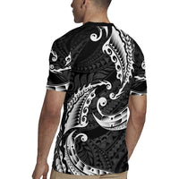 AAPI Heritage Month Rugby Jersey American Samoa Polynesian Tribal Wave LT05 - Polynesian Pride