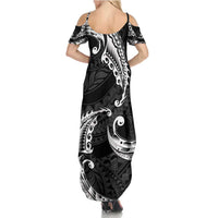 AAPI Heritage Month Summer Maxi Dress American Samoa Polynesian Tribal Wave