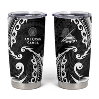AAPI Heritage Month Tumbler Cup American Samoa Polynesian Tribal Wave LT05 Black - Polynesian Pride