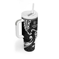 AAPI Heritage Month Tumbler With Handle American Samoa Polynesian Tribal Wave LT05 - Polynesian Pride
