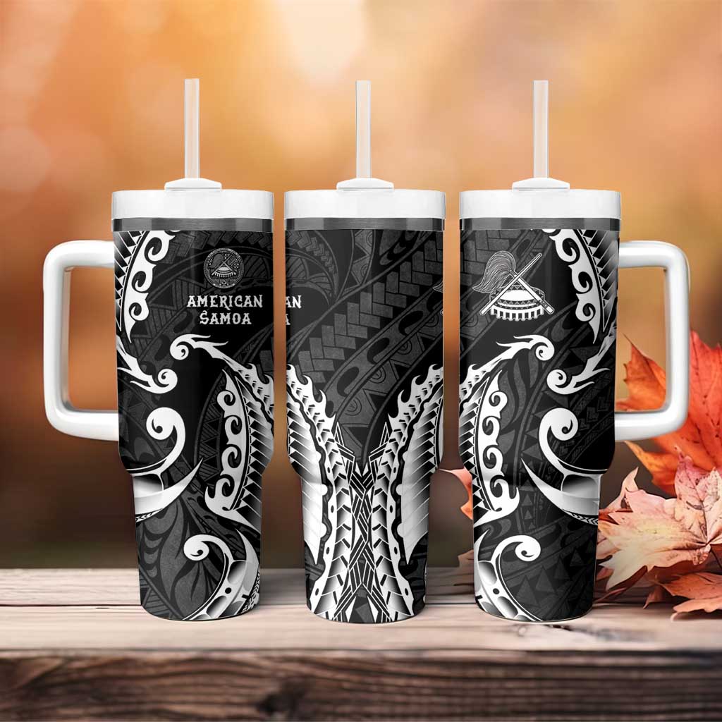 AAPI Heritage Month Tumbler With Handle American Samoa Polynesian Tribal Wave LT05 - Polynesian Pride