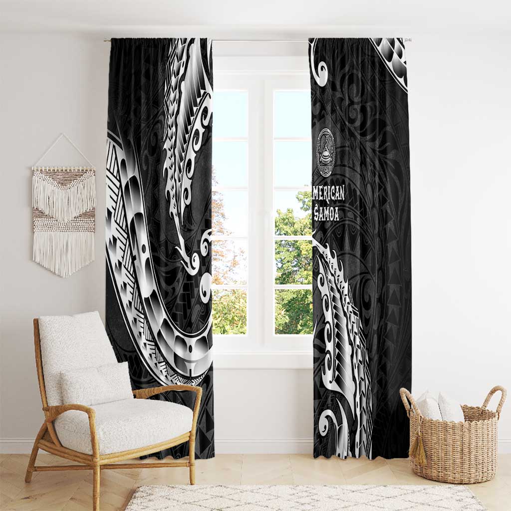 AAPI Heritage Month Window Curtain American Samoa Polynesian Tribal Wave