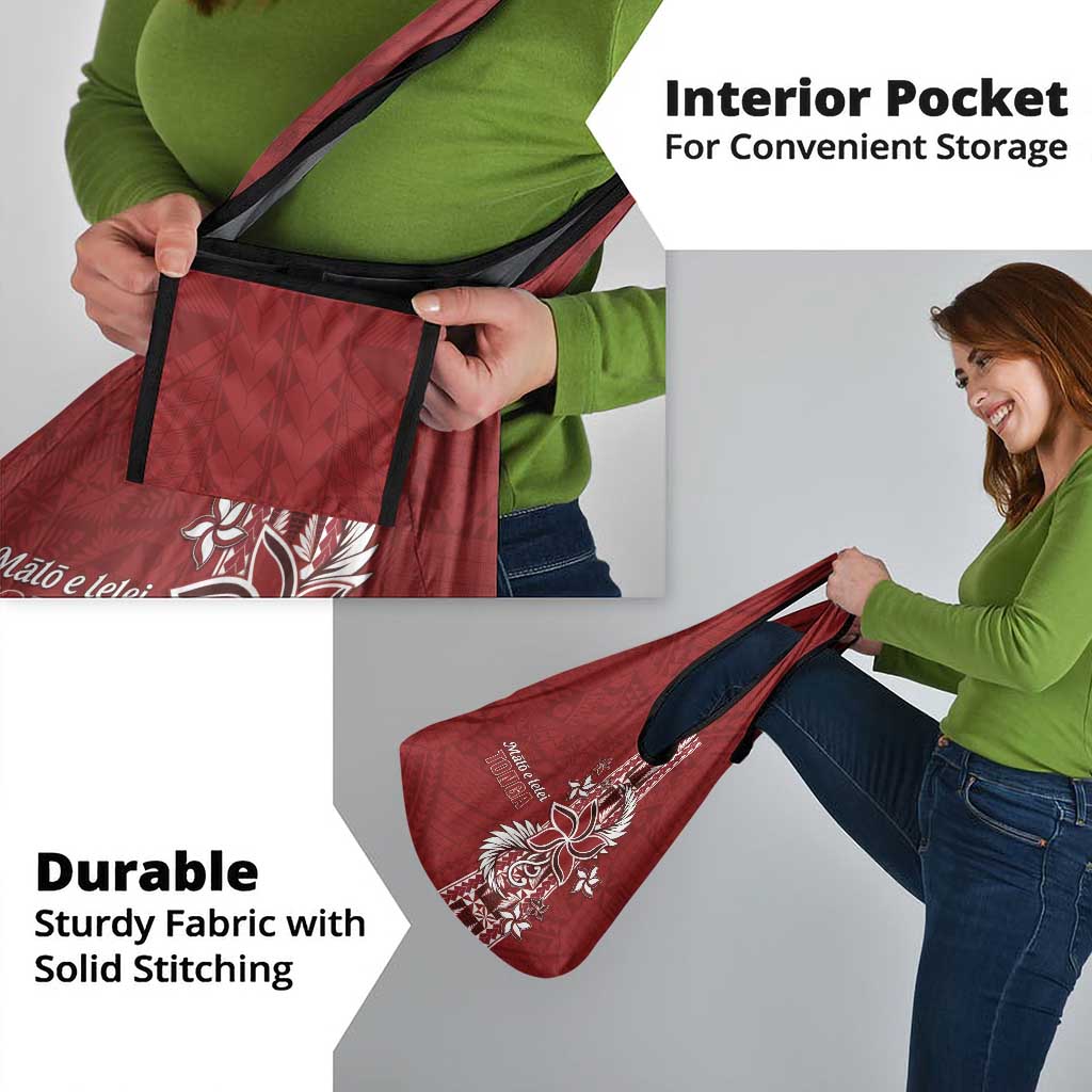 Tonga Language Week Grocery Bag Malo e Lelei Kupesi Ngatu Pattern