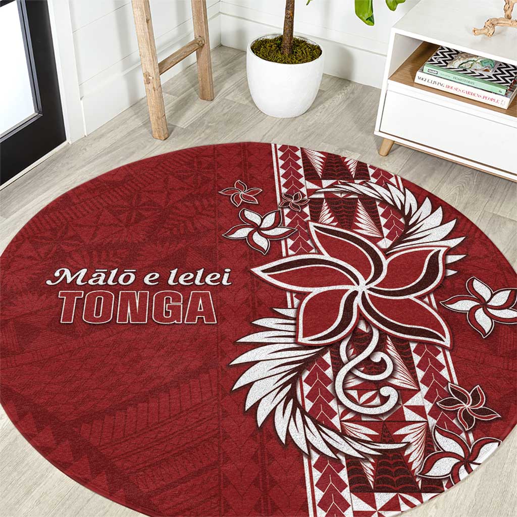 Tonga Language Week Round Carpet Malo e Lelei Kupesi Ngatu Pattern