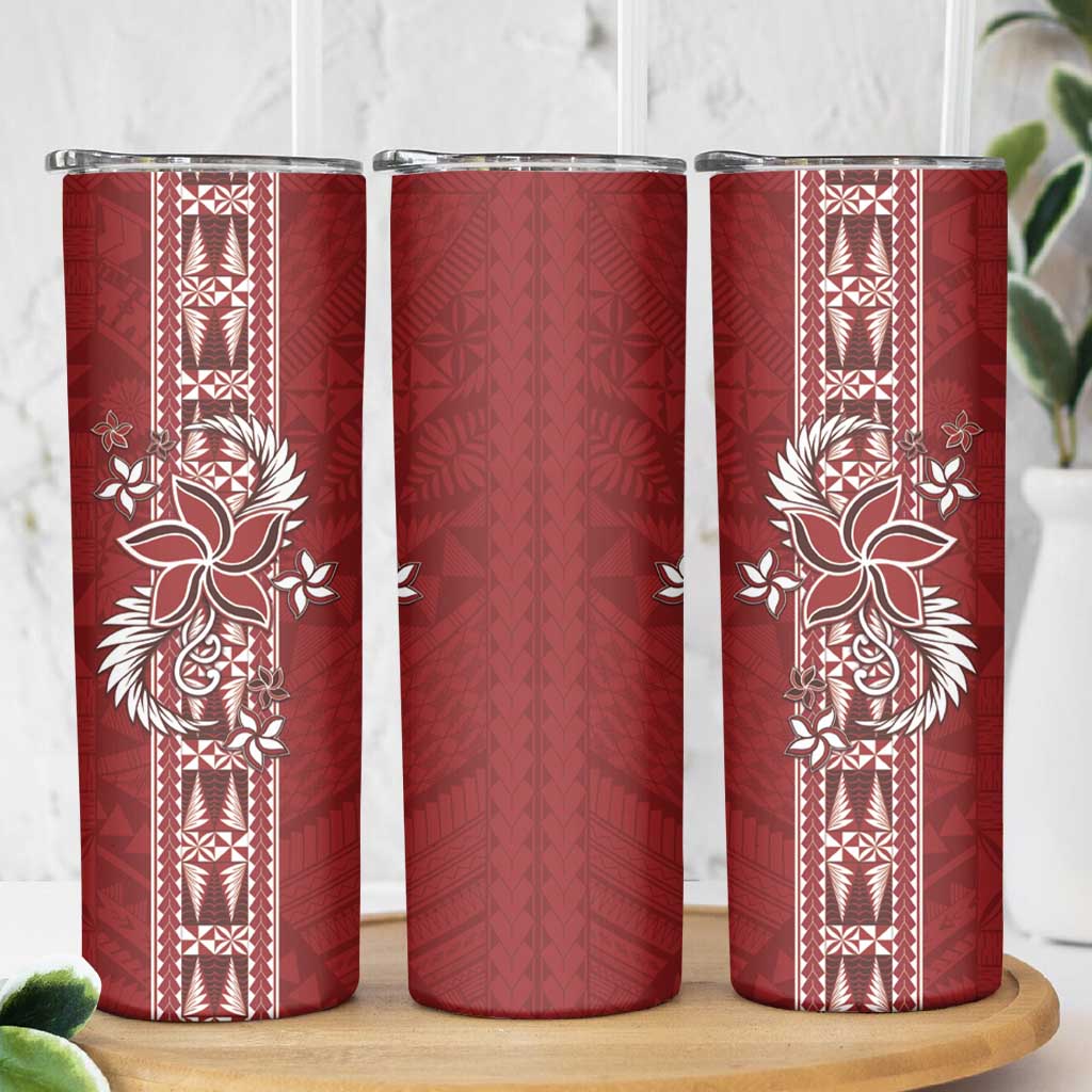 Tonga Language Week Skinny Tumbler Malo e Lelei Kupesi Ngatu Pattern