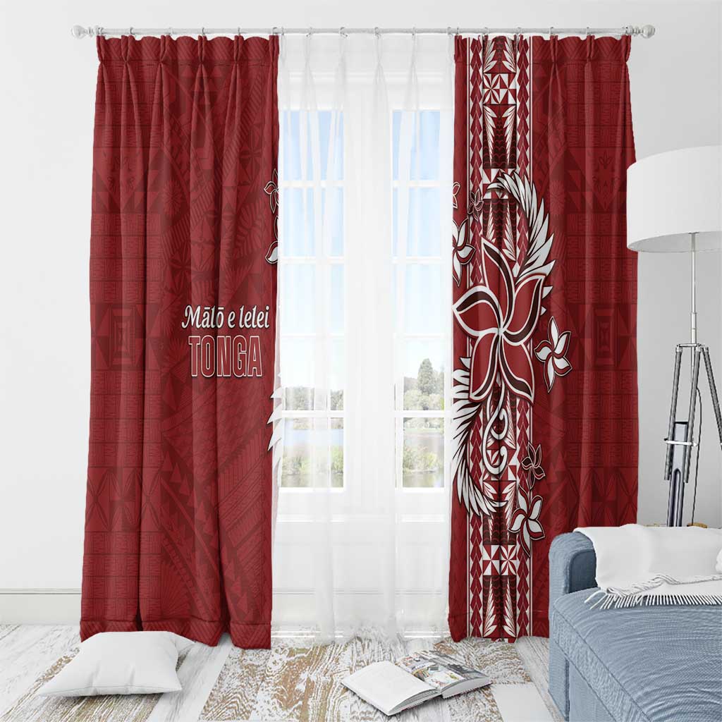 Tonga Language Week Window Curtain Malo e Lelei Kupesi Ngatu Pattern