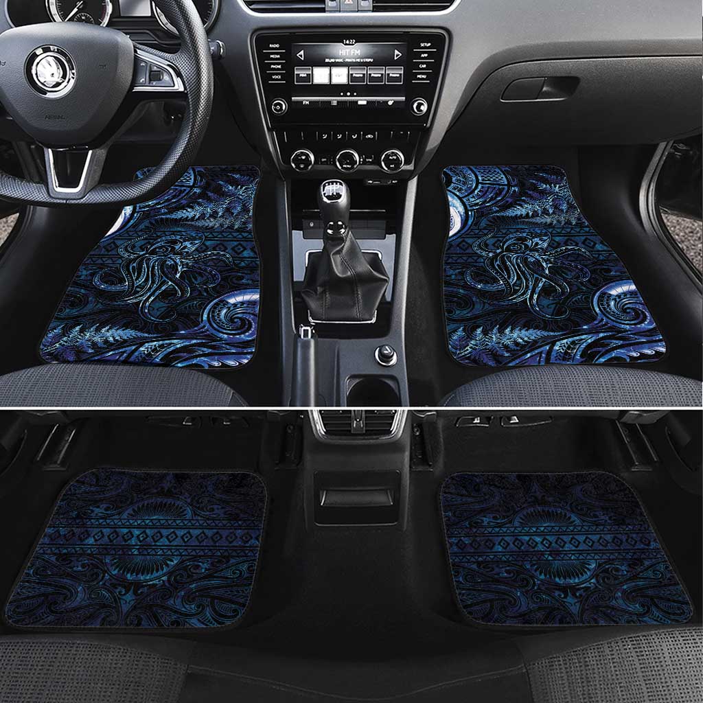 Aotearoa New Zealand Octopus Car Mats Silver Fern Maori Pattern