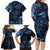 Aotearoa New Zealand Octopus Family Matching Long Sleeve Bodycon Dress and Hawaiian Shirt Silver Fern Maori Pattern