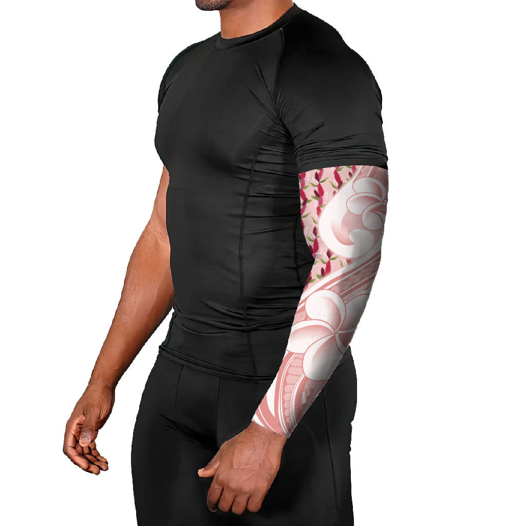 Samoa Teuila Arm Sleeves Pink Samoan Siapo Motifs