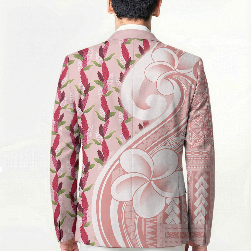 Samoa Teuila Blazer Pink Samoan Siapo Motifs