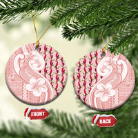 Samoa Teuila Ceramic Ornament Pink Samoan Siapo Motifs