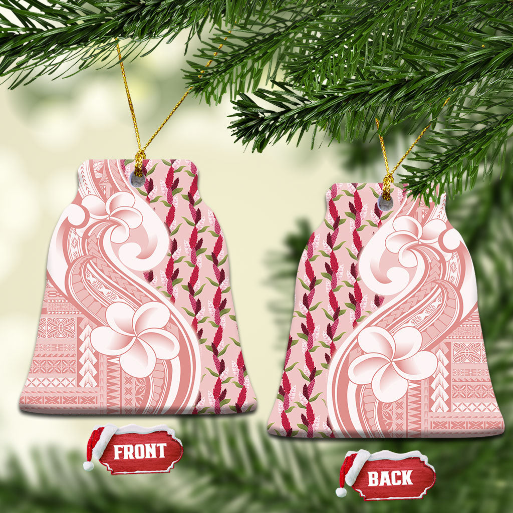 Samoa Teuila Ceramic Ornament Pink Samoan Siapo Motifs