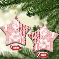 Samoa Teuila Ceramic Ornament Pink Samoan Siapo Motifs