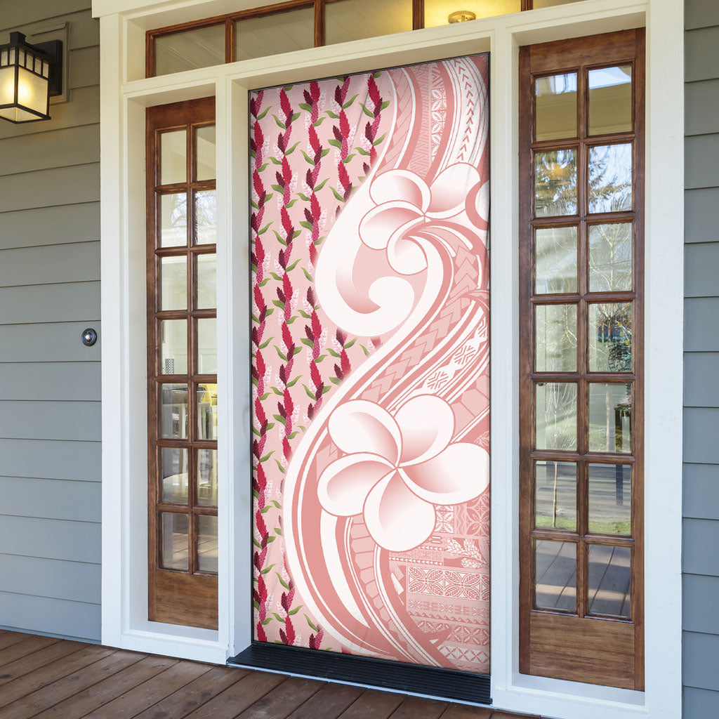 Samoa Teuila Door Cover Pink Samoan Siapo Motifs