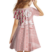 Samoa Teuila Family Matching Mermaid Dress and Hawaiian Shirt Pink Samoan Siapo Motifs