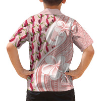 Samoa Teuila Family Matching Short Sleeve Bodycon Dress and Hawaiian Shirt Pink Samoan Siapo Motifs