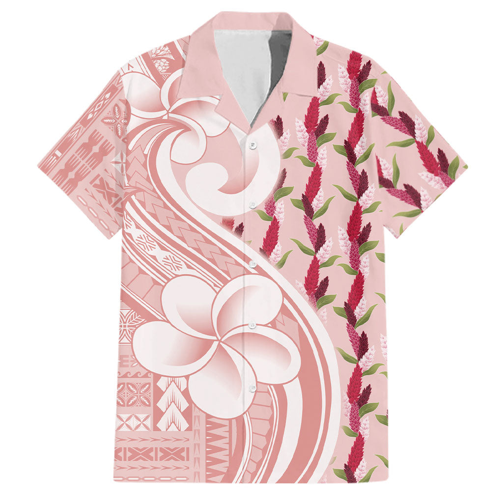 Samoa Teuila Family Matching Summer Maxi Dress and Hawaiian Shirt Pink Samoan Siapo Motifs