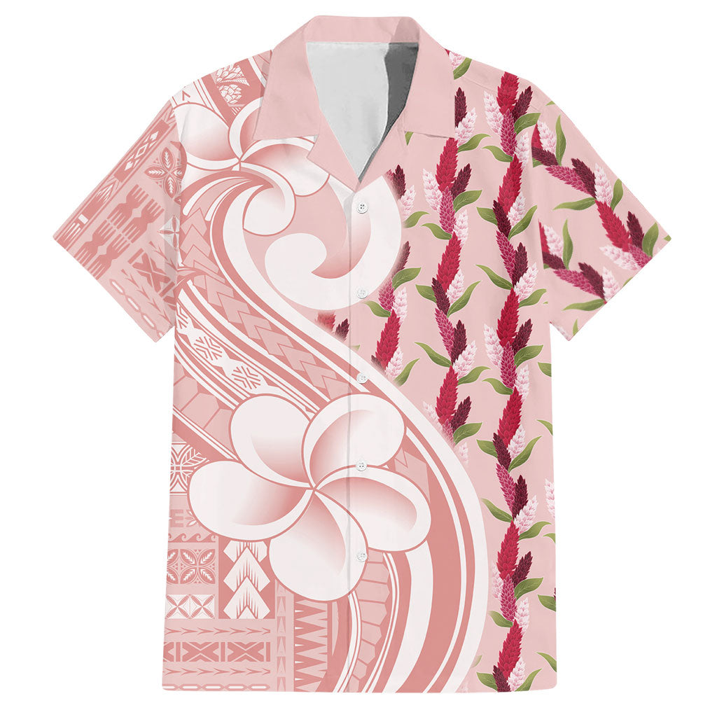 Samoa Teuila Hawaiian Shirt Pink Samoan Siapo Motifs
